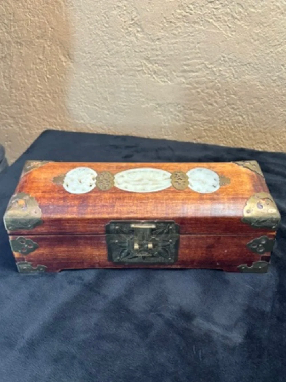 Vintage Chines Rosewood Jewelry Box